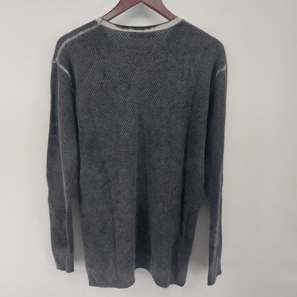 Kokun Cashmere Knit Gray Long Crewneck Sweater Size XL - Picture 6 of 6